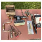 Hand tool lot - Weller soldering kit, Black & Decker sander, Craftsman rasp