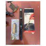 Hand tool lot - Weller soldering kit, Black & Decker sander, Craftsman rasp