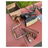 Hand tool lot - Weller soldering kit, Black & Decker sander, Craftsman rasp