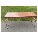Vintage Metal Folding Table, 2 ft x 5 ft