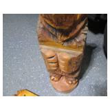 Hand carved and painted wood Bear O...