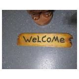 Hand carved and painted wood Bear O...