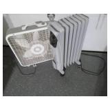 Portable space heater and box fan...
