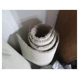 Misc Carpet remnants, yardstick, bu...