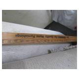 Misc Carpet remnants, yardstick, bu...