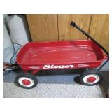 Vintage Red metal Steger wagon with...