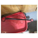 Vintage Red metal Steger wagon with...