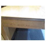 Vintage hardwood drop-leaf dining t...