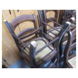 (6) Vintage Wood framed chairs with...