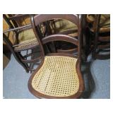 (6) Vintage Wood framed chairs with...