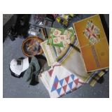Vintage Parcheesi game, misc home d...