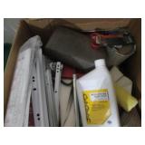 Large Box of painting supplies and ...