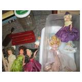 2 large lumps of lead, vintage doll...