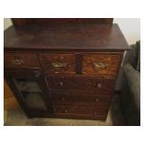 Vintage Tigers-Eye style wood chest...