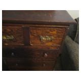 Vintage Tigers-Eye style wood chest...