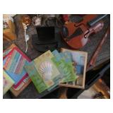 Tote of vintage Avon and other bran...