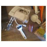 Lot of kitchen utensils, koozies an...