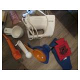Lot of kitchen utensils, koozies an...