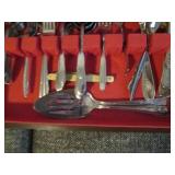 Silverware in a vintage display box...