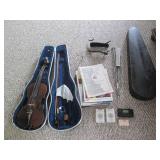 Vintage Fiddle in hardside case wit...