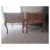 Pair of Vintage Scalloped edge Wood...