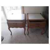 Pair of Vintage Scalloped edge Wood...