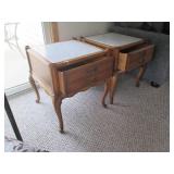 Pair of Vintage Scalloped edge Wood...