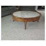 Vintage 42" Scalloped edge Wood cla...