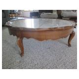 Vintage 42" Scalloped edge Wood cla...