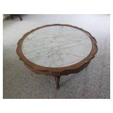 Vintage 42" Scalloped edge Wood cla...
