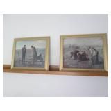 Pair of framed Vintage 19th century...