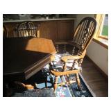 Vintage dark wood Clawfoot dining t...