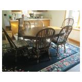 Vintage dark wood Clawfoot dining t...