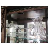 Collection of vintage glass serving...