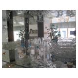 Collection of vintage glass serving...