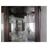 Collection of vintage glass serving...