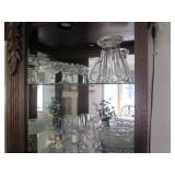 Collection of vintage glass serving...