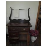 Vintage Entry Wash Basin Cabinet ma...