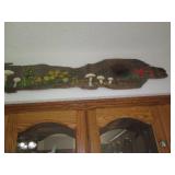 Long barnwood plank with hand paint...