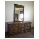 Stunning vintage carved wood 9-draw...