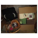 Variety of washcloths, leather care...