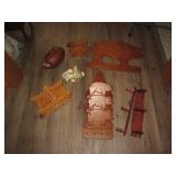 Collection of vintage Wood and cera...