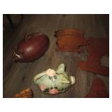 Collection of vintage Wood and cera...