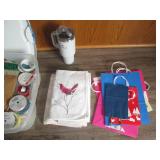 Shallow tote of gift giving supplie...