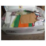 Shallow tote of gift giving supplie...