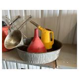Oil Cans, Tire Irons, Funnels & Oil Drain Pan Oil Cans, Tire Irons, Funnels & Oil Drain Pan