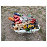 Basket of Toy Guns Basket of Toy Guns