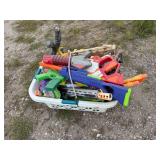 Basket of Toy Guns Basket of Toy Guns