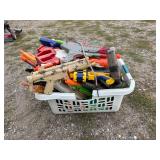 Basket of Toy Guns Basket of Toy Guns