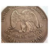 1876 Trade Dollar Silver Coin - Extra Fine 1876 Trade Dollar Silver Coin - Extra Fine